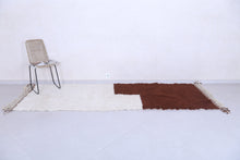 White & brown custom Moroccan rug – Warm and inviting design