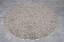 Moroccan Round rug - custom round rug - gray rug - wool round rug - beni ourain rug