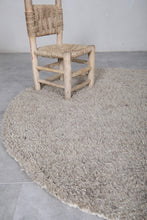 Moroccan Round rug - custom round rug - gray rug - wool round rug - beni ourain rug