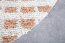 Moroccan Round rug - round rug grid - white rug - wool round rug - custom size rug