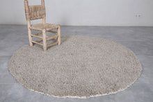 Moroccan Round rug - custom round rug - gray rug - wool round rug - beni ourain rug