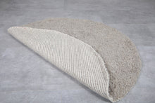 Moroccan Round rug - custom round rug - gray rug - wool round rug - beni ourain rug
