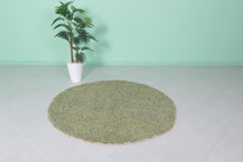 Moroccan Round rug Green - handmade round rug - berber round rug