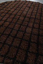 Brown Moroccan round rug - Custom handmade carpet