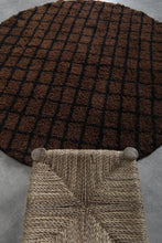 Brown Moroccan round rug - Custom handmade carpet