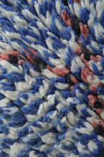 Blue moroccan rug – Beni ourain wool rug – Custom size rug