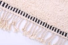Black and white abstract moroccan rug - Handmade custom size wool rug - Geometric shaggy rug
