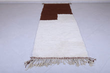 White & brown custom Moroccan rug – Warm and inviting design