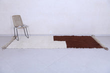 White & brown custom Moroccan rug – Warm and inviting design