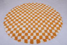 Round checkered rug - checkered yellow rug