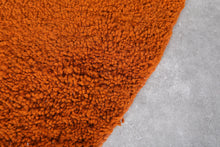 Moroccan orange round rug - Handmade custom rug