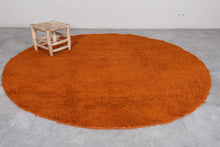 Moroccan orange round rug - Handmade custom rug