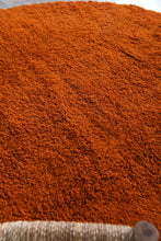 Moroccan orange round rug - Handmade custom rug