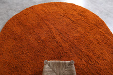 Moroccan orange round rug - Handmade custom rug