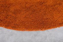Moroccan orange round rug - Handmade custom rug