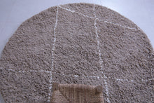 Custom handmade Moroccan round rug - Grey berber style