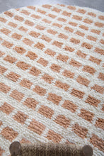 Moroccan Round rug - round rug grid - white rug - wool round rug - custom size rug