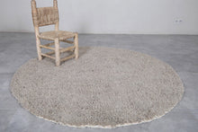 Moroccan Round rug - custom round rug - gray rug - wool round rug - beni ourain rug