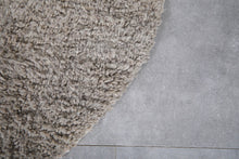 Moroccan Round rug - custom round rug - gray rug - wool round rug - beni ourain rug