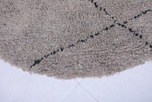 Custom handmade Moroccan round rug - Grey berber style