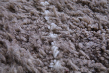Custom handmade Moroccan round rug - Grey berber style
