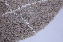 Custom handmade Moroccan round rug - Grey berber style