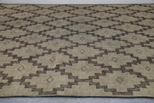 Vintage tuareg mat 8.1 x 13.2 feet mauritanian rug