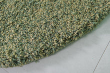 Moroccan Round rug Green - handmade round rug - berber round rug