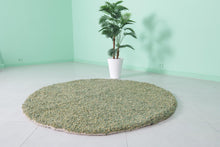 Moroccan Round rug Green - handmade round rug - berber round rug