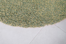 Moroccan Round rug Green - handmade round rug - berber round rug