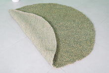Moroccan Round rug Green - handmade round rug - berber round rug