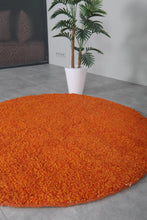 Moroccan Round rug Orange - handmade round rug - berber round rug - rounded rug