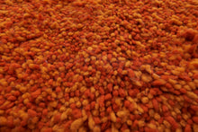 Moroccan Round rug Orange - handmade round rug - berber round rug - rounded rug