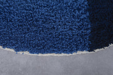 Custom handmade blue Moroccan round rug - Perfect for any room