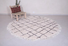 Handmade Moroccan Round rug - Beni ourain rug- custom round rug