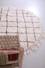 Handmade Moroccan Round rug - Beni ourain rug- custom round rug