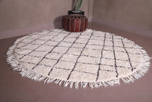 Handmade Moroccan Round rug - Beni ourain rug- custom round rug
