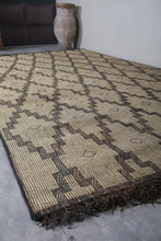 Vintage tuareg mat 8.1 x 13.2 feet mauritanian rug