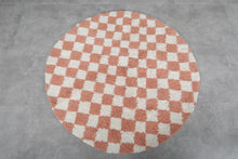 Checkered Moroccan rug – Handmade round rug
