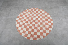 Checkered Moroccan rug – Handmade round rug