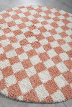 Checkered Moroccan rug – Handmade round rug