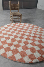 Checkered Moroccan rug – Handmade round rug
