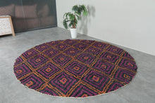 Moroccan Round rug - custom round rug - rounded rug - wool round rug