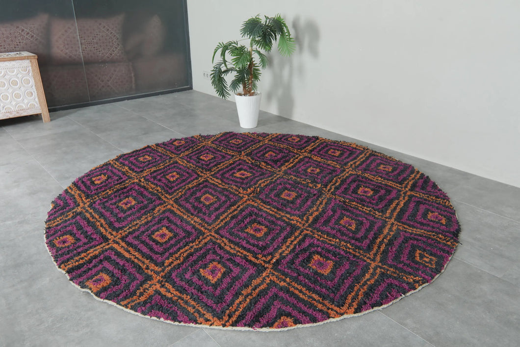 Moroccan Round rug - custom round rug - rounded rug - wool round rug