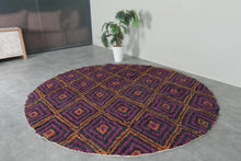 Moroccan Round rug - custom round rug - rounded rug - wool round rug