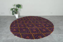 Moroccan Round rug - custom round rug - rounded rug - wool round rug