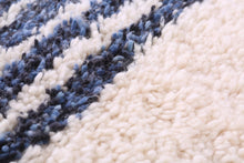 Black and white abstract moroccan rug - Handmade custom size wool rug - Geometric shaggy rug