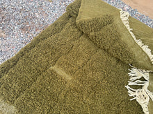 Moroccan olive green rug - Berber area rug - Moroccan area rug - Custom size rug