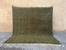 Moroccan olive green rug - Berber area rug - Moroccan area rug - Custom size rug