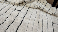 Beni ourain rug hand knotted - Moroccan rug - Wool berber rug  - Custom size rug